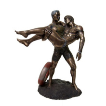 High quality metal bronze nude male model statue naked figure man sculpture